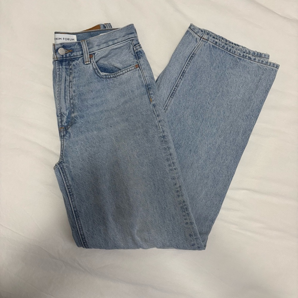 Denim Forum Farrah High Rise Wide Leg Jeans
